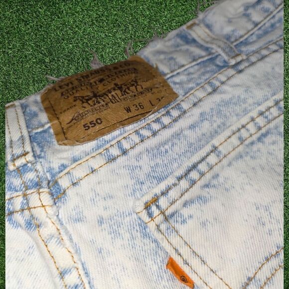 VINTAGE LEVIS 550 BLANK ORANGE TAB JEANS - Picture 7 of 10